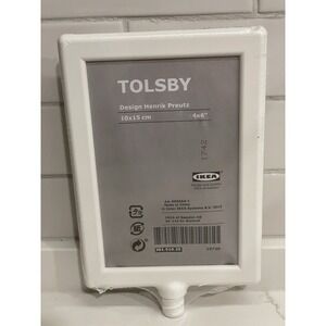 Ikea Tolsby Pedestal Picture Frames White New Sealed 4 x 6‎ Two-Sided Modern Pop